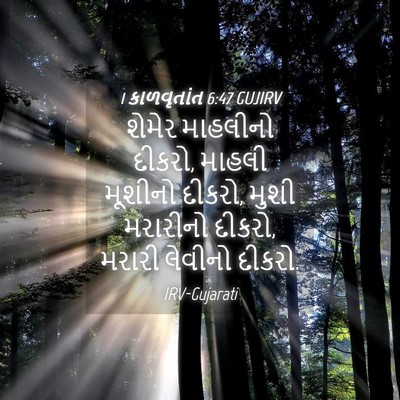 Picture 04 - 1 કાળવૃતાંત 6:47 GUJIRV - શેમેર માહલીનો - Bible Verse Picture
