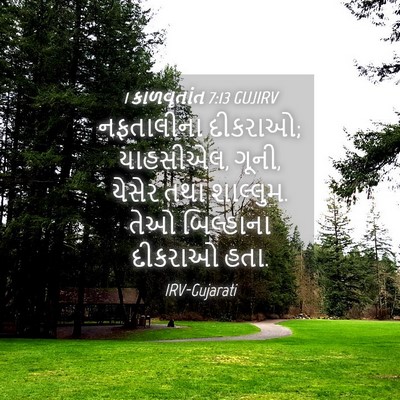 Picture 04 - 1 કાળવૃતાંત 7:13 GUJIRV - નફતાલીના દીકરાઓ; - Bible Verse Picture