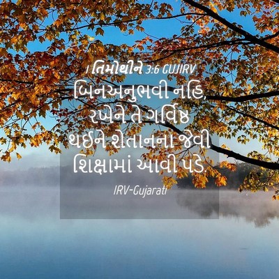 Picture 04 - 1 તિમોથીને 3:6 GUJIRV - બિનઅનુભવી નહિ, - Bible Verse Picture