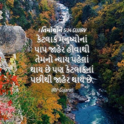 Picture 04 - 1 તિમોથીને 5:24 GUJIRV - કેટલાક મનુષ્યોનાં - Bible Verse Picture
