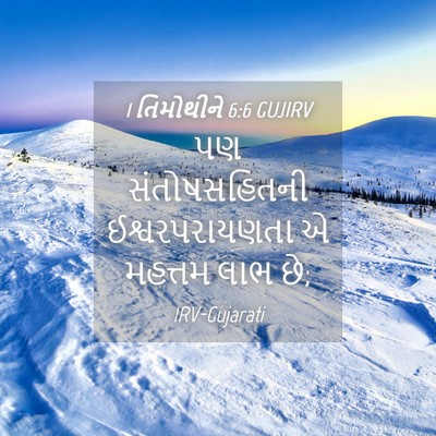 Picture 04 - 1 તિમોથીને 6:6 GUJIRV - પણ સંતોષસહિતની - Bible Verse Picture