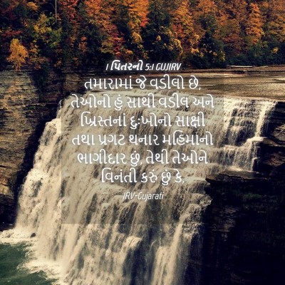 Picture 04 - 1 પિતરનો 5:1 GUJIRV - તમારામાં જે વડીલો - Bible Verse Picture
