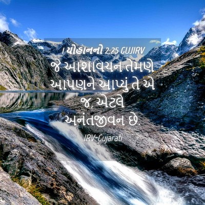 Picture 04 - 1 યોહાનનો 2:25 GUJIRV - જે આશાવચન તેમણે - Bible Verse Picture