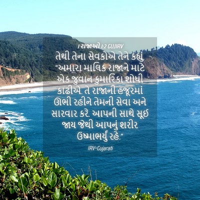 Picture 04 - 1 રાજાઓ 1:2 GUJIRV - તેથી તેના સેવકોએ - Bible Verse Picture
