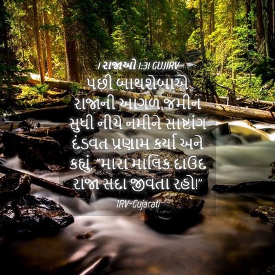 Picture 04 - 1 રાજાઓ 1:31 GUJIRV - પછી બાથશેબાએ - Bible Verse Picture