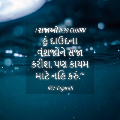Picture 04 - 1 રાજાઓ 11:39 GUJIRV - હું દાઉદના - Bible Verse Picture