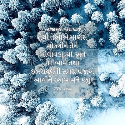 Picture 04 - 1 રાજાઓ 12:3 GUJIRV - તેથી તેઓએ માણસ - Bible Verse Picture