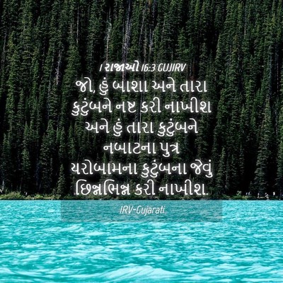 Picture 04 - 1 રાજાઓ 16:3 GUJIRV - જો, હું બાશા અને - Bible Verse Picture