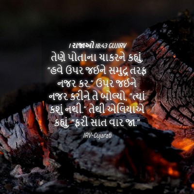 Picture 04 - 1 રાજાઓ 18:43 GUJIRV - તેણે પોતાના - Bible Verse Picture
