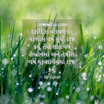 Picture 04 - 1 રાજાઓ 2:11 GUJIRV - દાઉદે ઇઝરાયલ પર - Bible Verse Picture