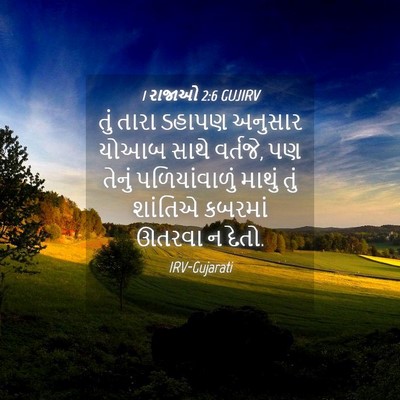 Picture 04 - 1 રાજાઓ 2:6 GUJIRV - તું તારા ડહાપણ - Bible Verse Picture