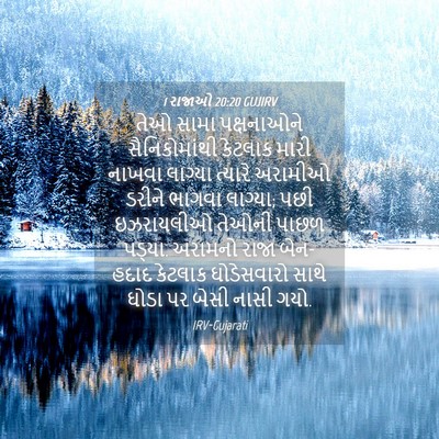 Picture 04 - 1 રાજાઓ 20:20 GUJIRV - તેઓ સામા - Bible Verse Picture