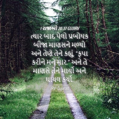 Picture 04 - 1 રાજાઓ 20:37 GUJIRV - ત્યાર બાદ પેલો - Bible Verse Picture