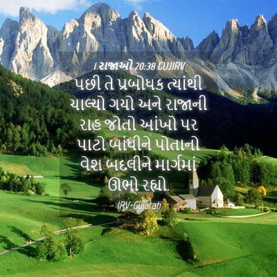 Picture 04 - 1 રાજાઓ 20:38 GUJIRV - પછી તે પ્રબોધક - Bible Verse Picture