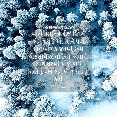 Picture 04 - 1 રાજાઓ 3:18 GUJIRV - મારી પ્રસૂતિને - Bible Verse Picture