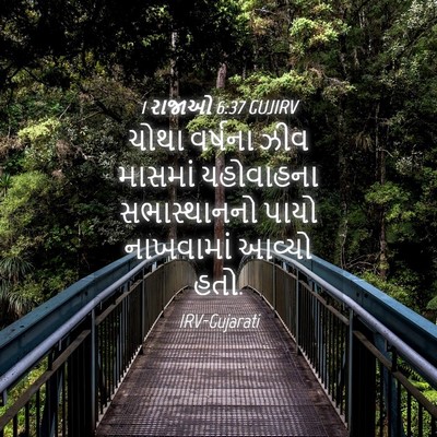 Picture 04 - 1 રાજાઓ 6:37 GUJIRV - ચોથા વર્ષના ઝીવ - Bible Verse Picture