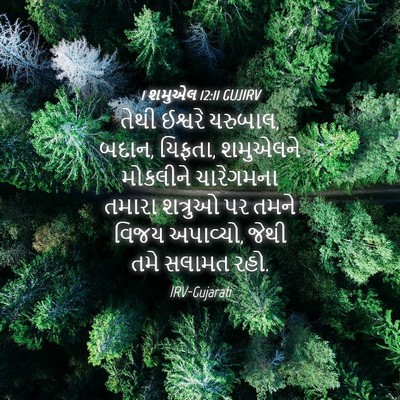Picture 04 - 1 શમુએલ 12:11 GUJIRV - તેથી ઈશ્વરે - Bible Verse Picture