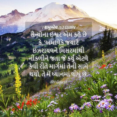 Picture 04 - 1 શમુએલ 15:2 GUJIRV - સૈન્યોના ઈશ્વર એમ - Bible Verse Picture