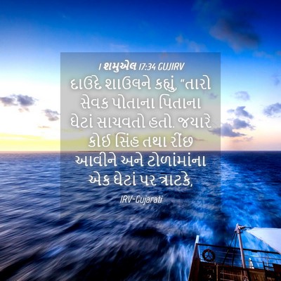 Picture 04 - 1 શમુએલ 17:34 GUJIRV - દાઉદે શાઉલને - Bible Verse Picture