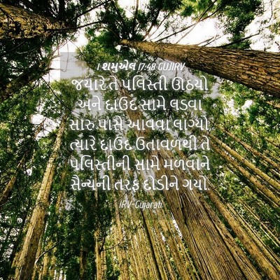 Picture 04 - 1 શમુએલ 17:48 GUJIRV - જયારે તે પલિસ્તી - Bible Verse Picture