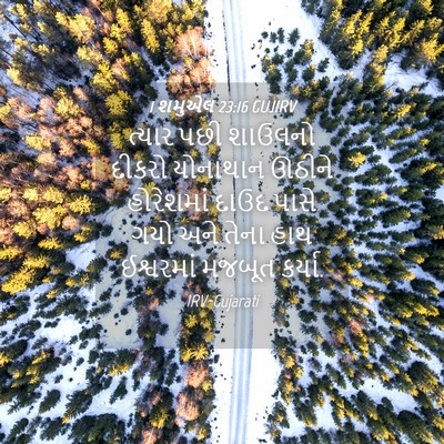Picture 04 - 1 શમુએલ 23:16 GUJIRV - ત્યાર પછી શાઉલનો - Bible Verse Picture