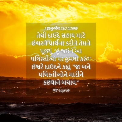Picture 04 - 1 શમુએલ 23:2 GUJIRV - તેથી દાઉદે સહાય - Bible Verse Picture