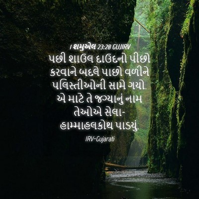 Picture 04 - 1 શમુએલ 23:28 GUJIRV - પછી શાઉલ દાઉદનો - Bible Verse Picture
