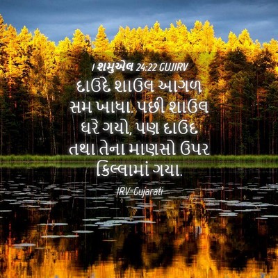 Picture 04 - 1 શમુએલ 24:22 GUJIRV - દાઉદે શાઉલ આગળ સમ - Bible Verse Picture