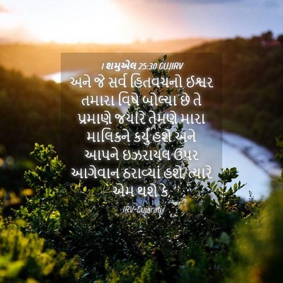 Picture 04 - 1 શમુએલ 25:30 GUJIRV - અને જે સર્વ - Bible Verse Picture