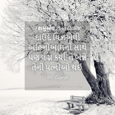 Picture 04 - 1 શમુએલ 25:43 GUJIRV - દાઉદે યિઝ્રએલી - Bible Verse Picture