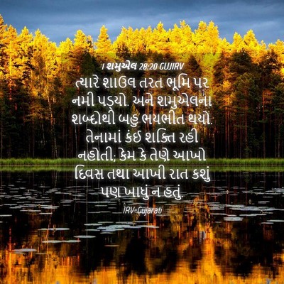 Picture 04 - 1 શમુએલ 28:20 GUJIRV - ત્યારે શાઉલ તરત - Bible Verse Picture