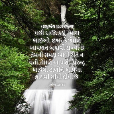 Picture 04 - 1 શમુએલ 30:23 GUJIRV - પછી દાઉદે કહ્યું, - Bible Verse Picture
