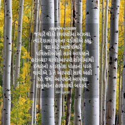 Picture 04 - 1 શમુએલ 4:3 GUJIRV - જયારે લોકો - Bible Verse Picture