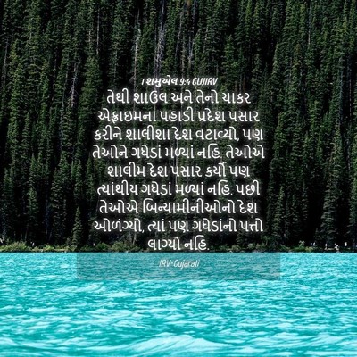 Picture 04 - 1 શમુએલ 9:4 GUJIRV - તેથી શાઉલ અને તેનો - Bible Verse Picture