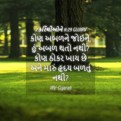 Picture 04 - 2 કરિંથીઓને 11:29 GUJIRV - કોણ અબળને જોઈને, - Bible Verse Picture