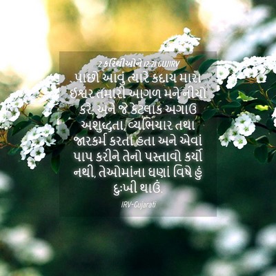 Picture 04 - 2 કરિંથીઓને 12:21 GUJIRV - પાછો આવું ત્યારે - Bible Verse Picture