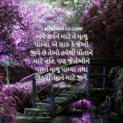 Picture 04 - 2 કરિંથીઓને 5:15 GUJIRV - અને સર્વને માટે તે - Bible Verse Picture