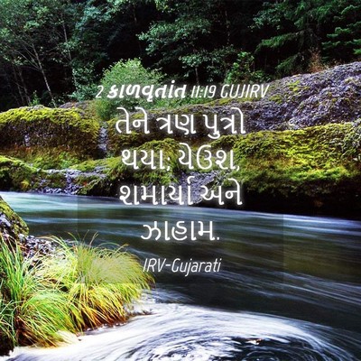 Picture 04 - 2 કાળવૃતાંત 11:19 GUJIRV - તેને ત્રણ પુત્રો - Bible Verse Picture