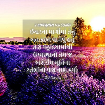 Picture 04 - 2 કાળવૃતાંત 17:6 GUJIRV - ઈશ્વરના માર્ગોમાં - Bible Verse Picture
