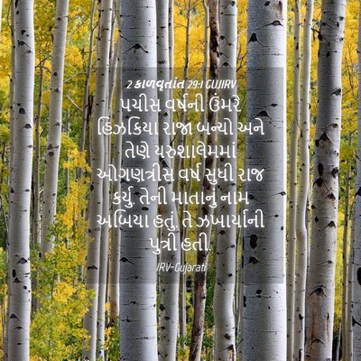 Picture 04 - 2 કાળવૃતાંત 29:1 GUJIRV - પચીસ વર્ષની ઉંમરે - Bible Verse Picture