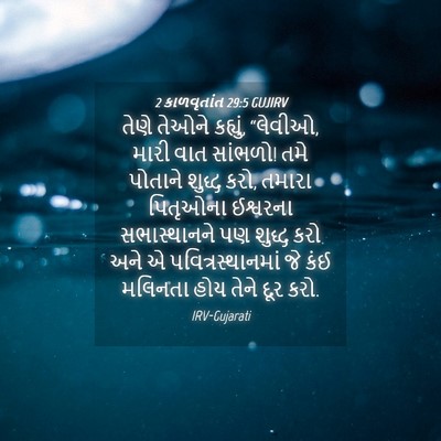 Picture 04 - 2 કાળવૃતાંત 29:5 GUJIRV - તેણે તેઓને કહ્યું, - Bible Verse Picture