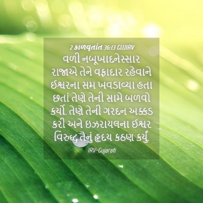 Picture 04 - 2 કાળવૃતાંત 36:13 GUJIRV - વળી નબૂખાદનેસ્સાર - Bible Verse Picture