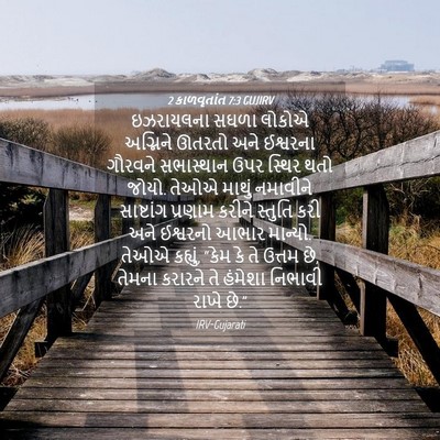 Picture 04 - 2 કાળવૃતાંત 7:3 GUJIRV - ઇઝરાયલના સઘળા - Bible Verse Picture