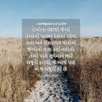 Picture 04 - 2 કાળવૃતાંત 8:8 GUJIRV - તેઓના વંશજો જેઓ - Bible Verse Picture