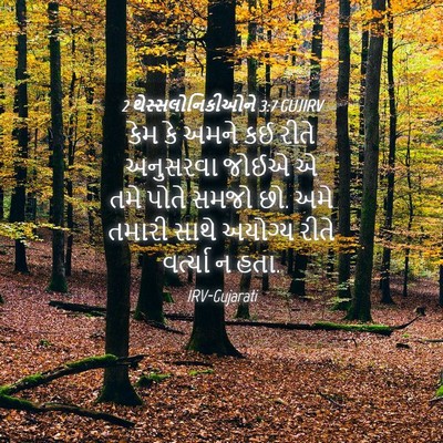 Picture 04 - 2 થેસ્સલોનિકીઓને 3:7 GUJIRV - કેમ કે અમને કઈ રીતે - Bible Verse Picture