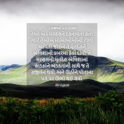 Picture 04 - 2 રાજાઓ 13:21 GUJIRV - તેઓ એક માણસને - Bible Verse Picture