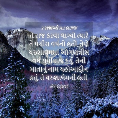 Picture 04 - 2 રાજાઓ 14:2 GUJIRV - તે રાજ કરવા લાગ્યો - Bible Verse Picture