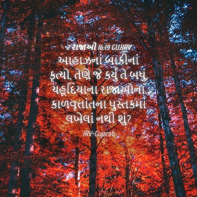 Picture 04 - 2 રાજાઓ 16:19 GUJIRV - આહાઝનાં બાકીનાં - Bible Verse Picture