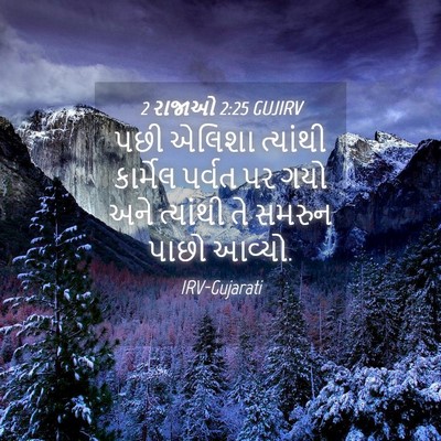 Picture 04 - 2 રાજાઓ 2:25 GUJIRV - પછી એલિશા ત્યાંથી - Bible Verse Picture