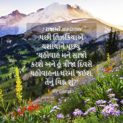 Picture 04 - 2 રાજાઓ 20:8 GUJIRV - પછી હિઝકિયાએ - Bible Verse Picture